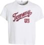 Tommy Hilfiger T-shirt van biologisch katoen wit Meisjes Katoen (biologisch) Ronde hals 128 - Thumbnail 2
