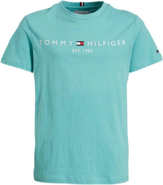 Tommy Hilfiger T-shirt van biologisch katoen zeeblauw