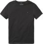 Tommy Hilfiger T-shirt van biologisch katoen zwart Logo 152 - Thumbnail 1