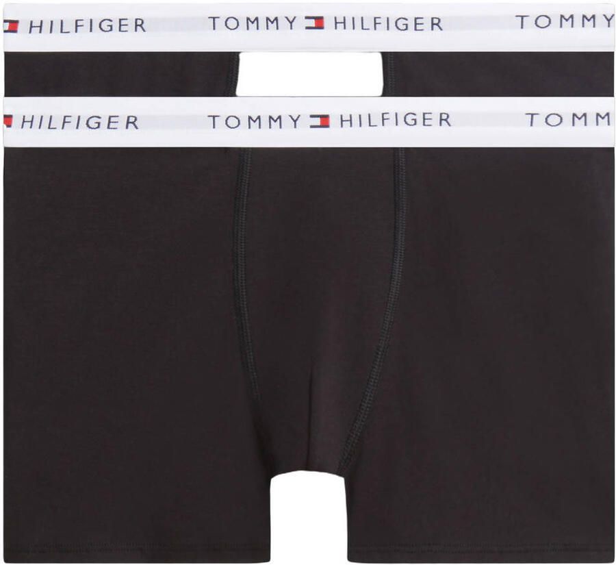 Tommy Hilfiger 2-Pack Cotton Boxer Brief boxershorts met logo zwart (set van 2)