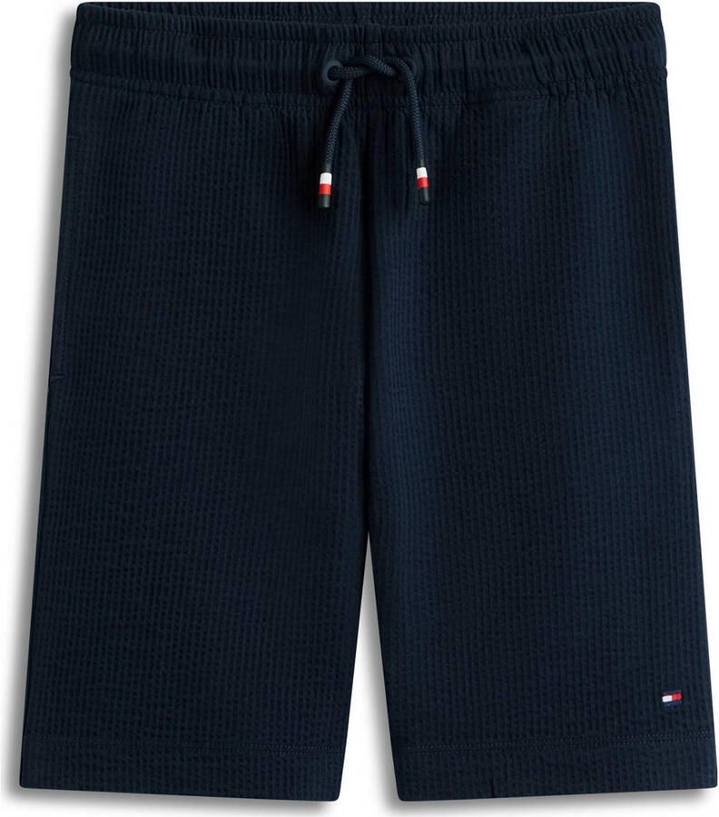 TOMMY HILFIGER Jongens Broeken Jersey Seersucker Sweatshort Donkerblauw - Foto 3