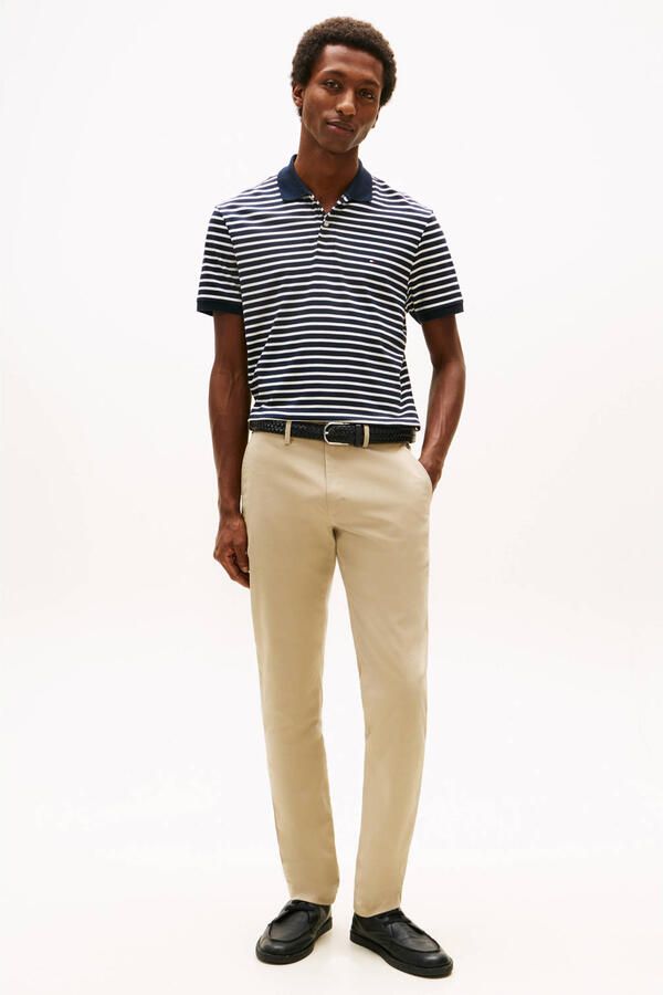 Tommy Hilfiger slim straight fit chino CORE BLEECKER 1985 met katoen batique khaki - Foto 2
