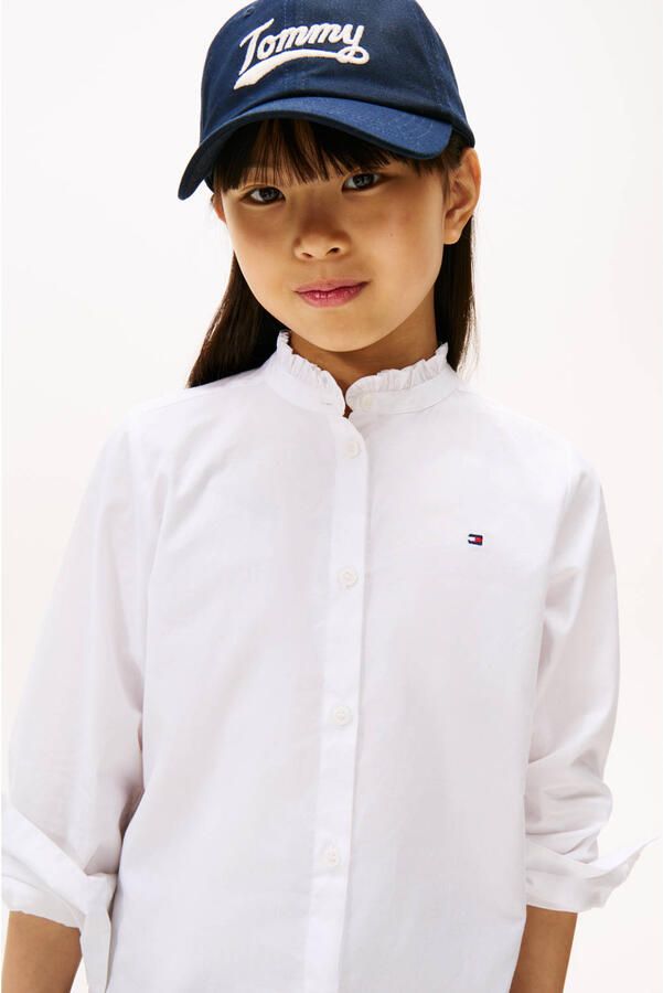 Tommy Hilfiger Blouse met lange mouwen RUFFLE COLLAR BLOUSE LS