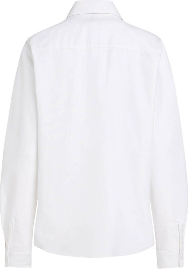 Tommy Hilfiger Overhemdblouse OXFORD RELAXED FIT SHIRT met blousekraag en borduursel