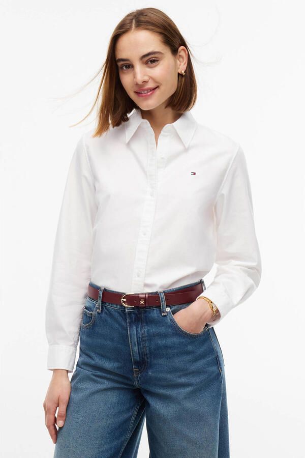 Tommy Hilfiger Overhemdblouse OXFORD RELAXED FIT SHIRT met blousekraag en borduursel - Foto 3