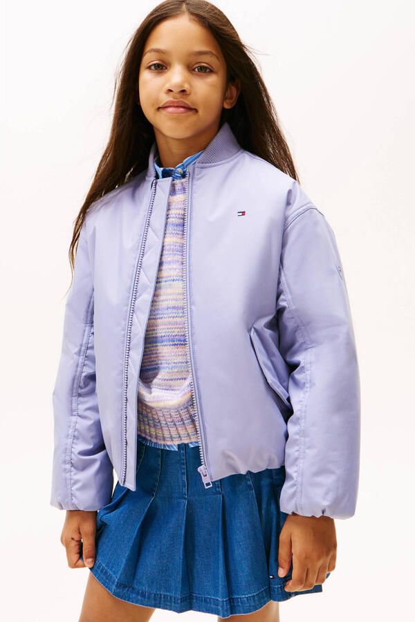 Tommy Hilfiger bomberjack herfst lente winter lila - Foto 3