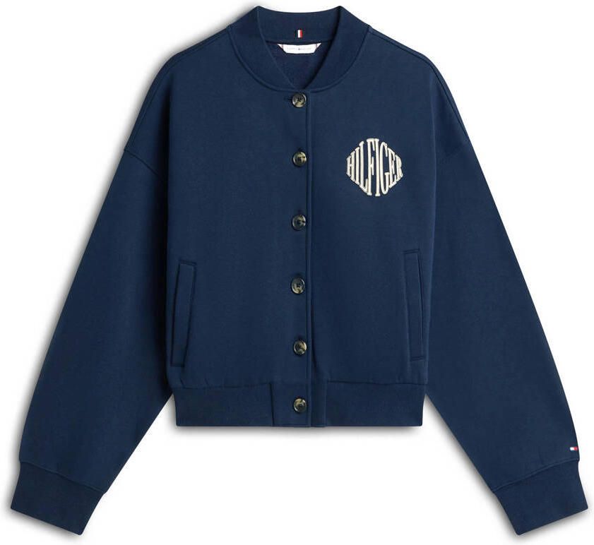 TOMMY HILFIGER Dames Jassen Varsity Fleece Bomber Donkerblauw - Foto 5