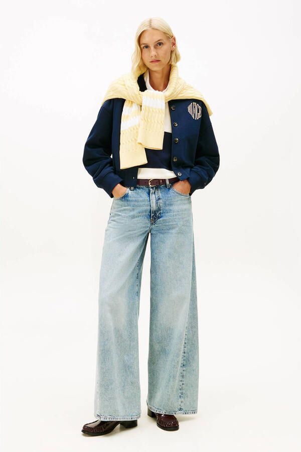 TOMMY HILFIGER Dames Jassen Varsity Fleece Bomber Donkerblauw - Foto 7