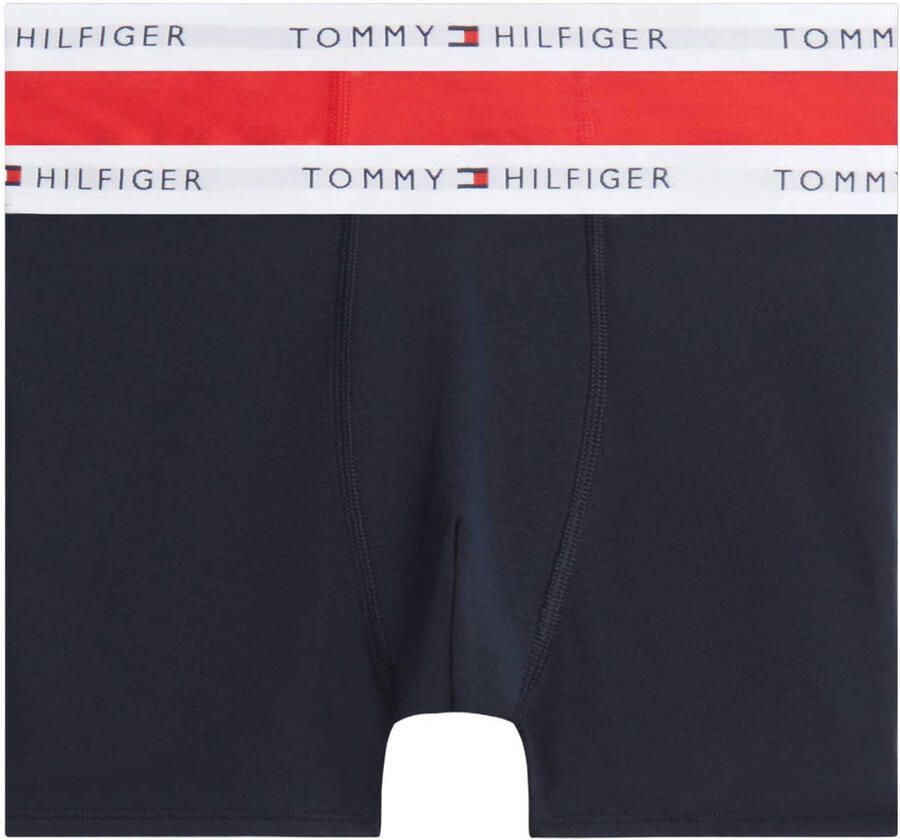 Tommy Hilfiger boxershorts donkerblauw rood (set van 2)