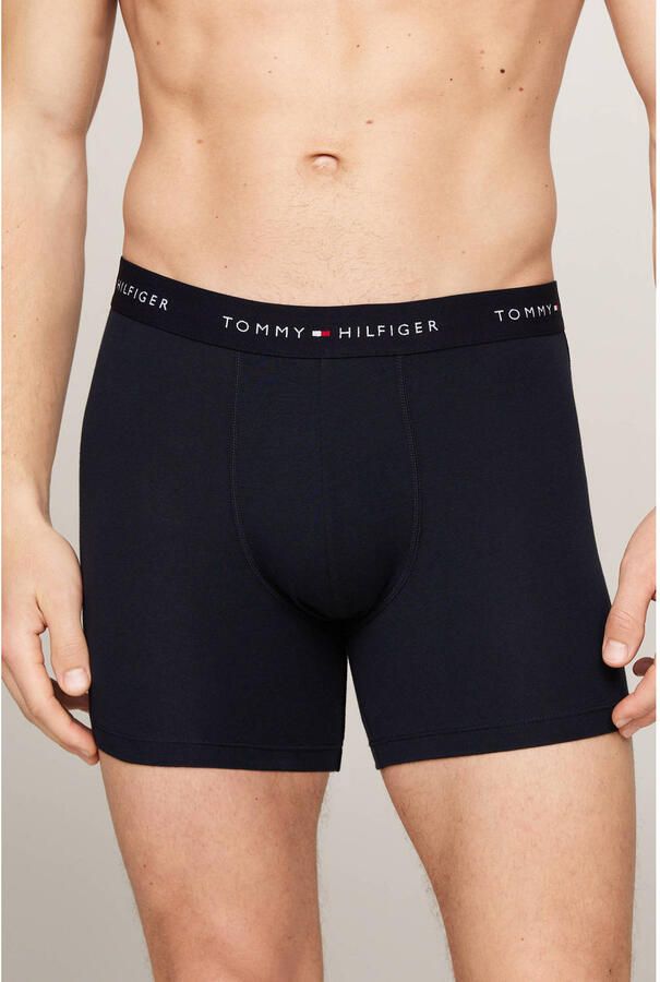 Tommy Hilfiger Underwear Boxershort 3P BOXER BRIEF WB met contrasterende logo-band (3 stuks)