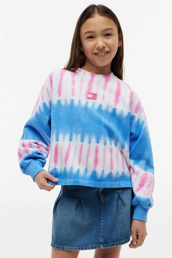 Tommy Hilfiger boxy tie-dye sweater blauw - Foto 2