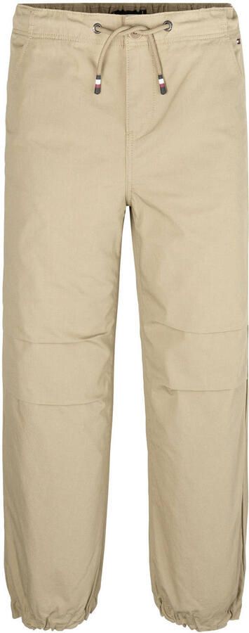 Tommy Hilfiger broek met logo beige Jongens Katoen Logo 176