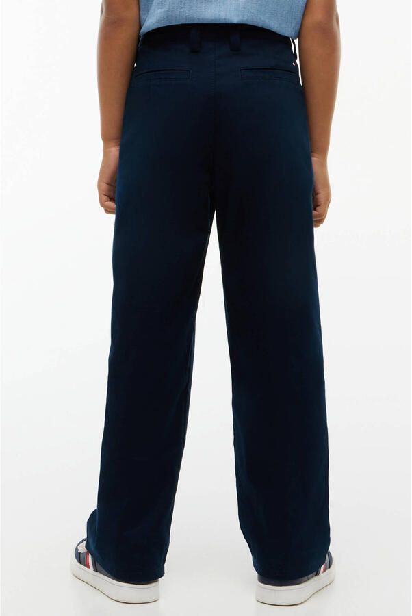 Tommy Hilfiger casual broek donkerblauw Jongens Stretchkatoen Effen - Foto 3