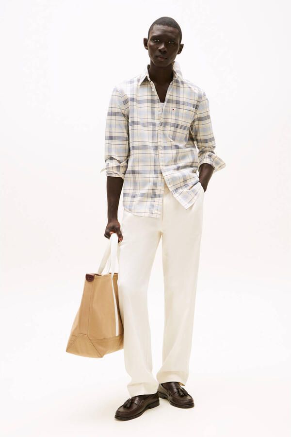 TOMMY HILFIGER Heren Overhemden Herit Oxfd Rwb Check Rf Shirt Blauw - Foto 5