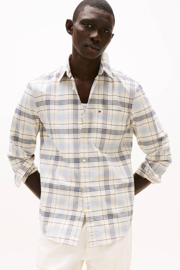 TOMMY HILFIGER Heren Overhemden Herit Oxfd Rwb Check Rf Shirt Blauw - Foto 6