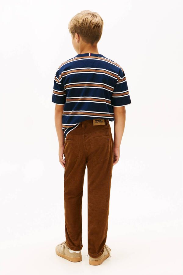 Tommy Hilfiger Teens Straight fit corduroy broek van puur katoen - Foto 3