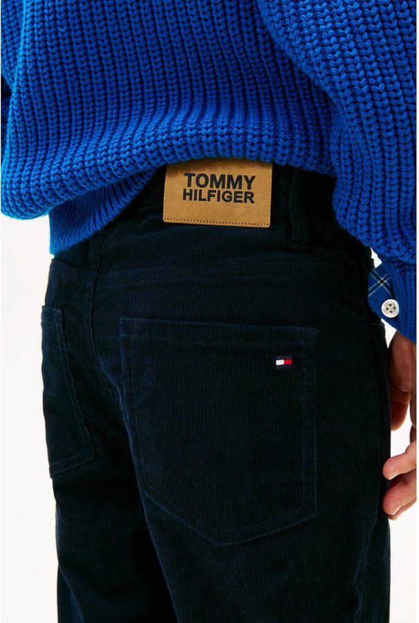 Tommy Hilfiger corduroy baggy casual broek donkerblauw - Foto 2