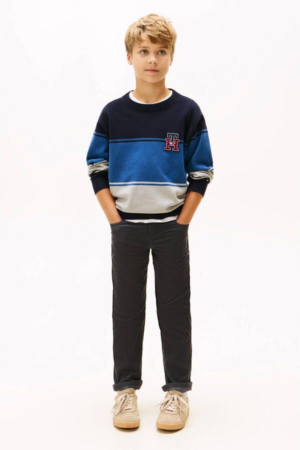 Tommy Hilfiger Teens Straight fit corduroy broek van puur katoen - Foto 3
