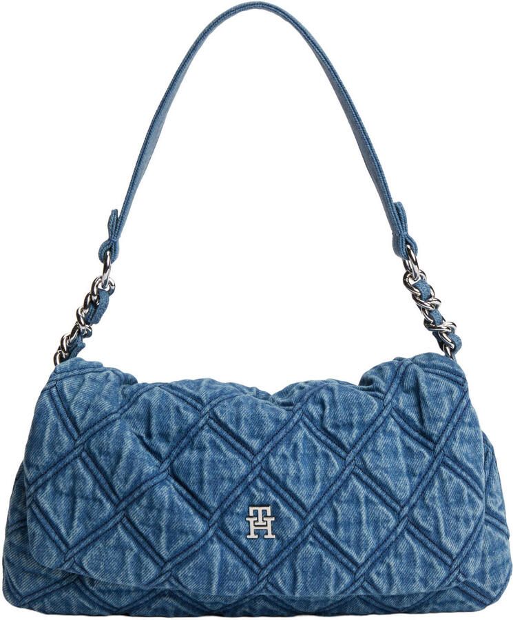 Tommy Hilfiger denim schoudertas TH Feminine blauw