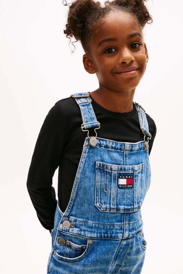 Tommy Hilfiger denim tuinbroek medium blue denim - Foto 2