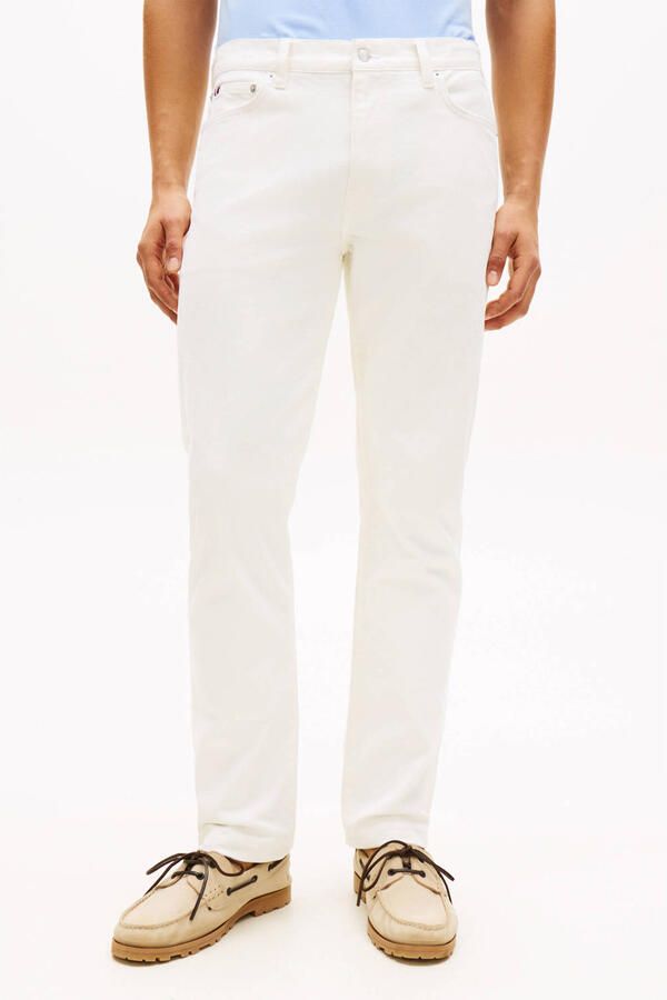TOMMY HILFIGER Heren Jeans Slim Straight Denton White Dc Gebroken Wit - Foto 7