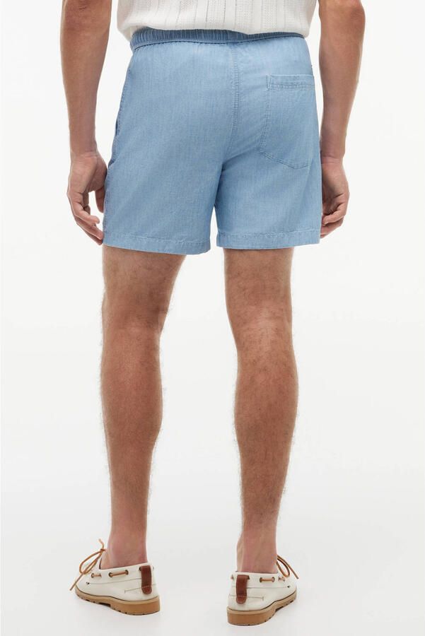 Tommy Hilfiger DOVER 6' PO CHAMBRAY regular casual short met linnen lichtblauw - Foto 2