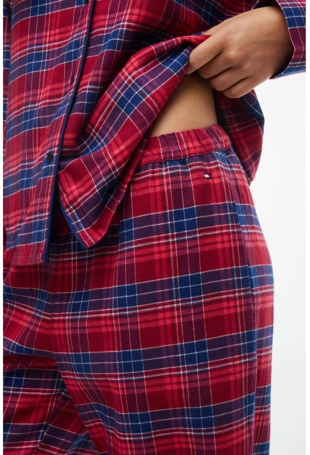 Tommy Hilfiger flanel pyjama set rood blauw - Foto 2