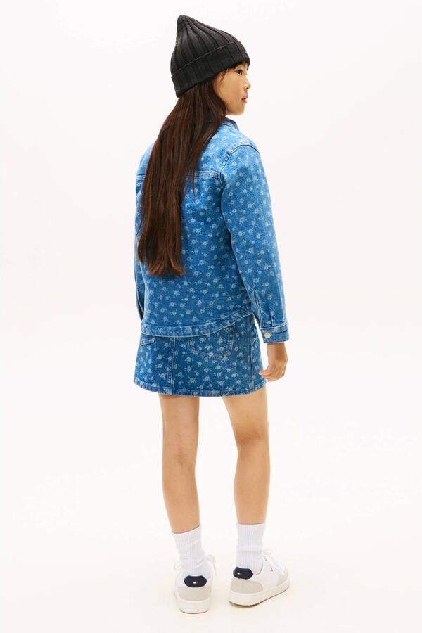 Tommy Hilfiger gebloemde denim blouse blauw - Foto 3