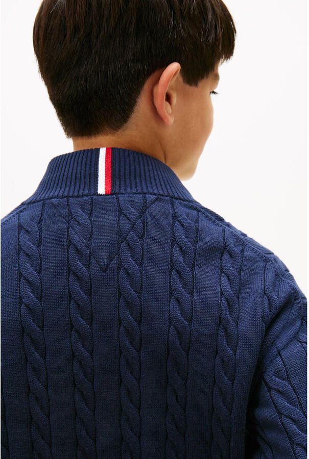TOMMY HILFIGER Jongens Truien & Vesten Cable Half Zip Sweater Donkerblauw - Foto 3