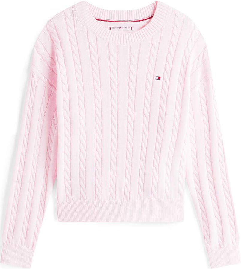 Tommy Hilfiger Gebreide trui CABLE SWEATER voor kinderen tot 16 jaar met kabelpatroon - Foto 3
