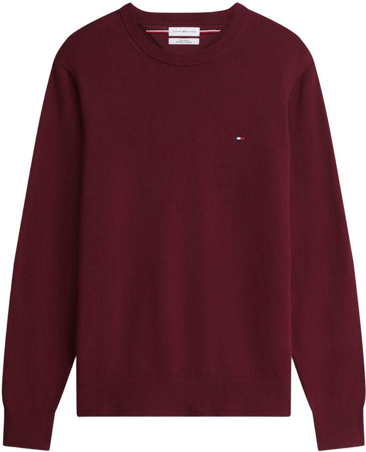 TOMMY HILFIGER Heren Truien & Vesten Pima Org Ctn Cashmere Crew Neck Bordeaux - Foto 5