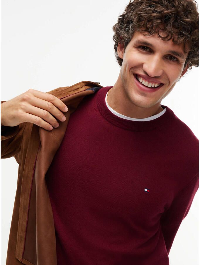 TOMMY HILFIGER Heren Truien & Vesten Pima Org Ctn Cashmere Crew Neck Bordeaux - Foto 6