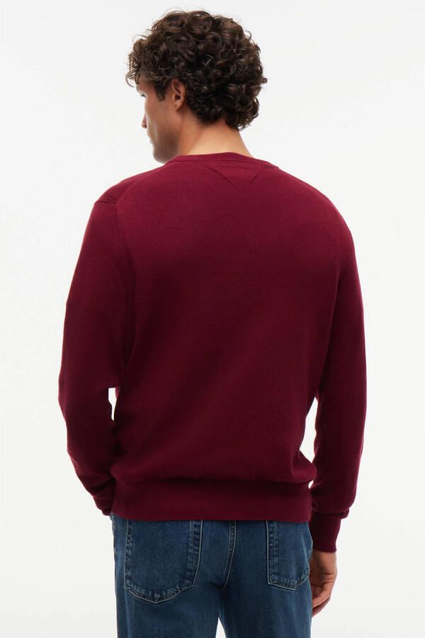 TOMMY HILFIGER Heren Truien & Vesten Pima Org Ctn Cashmere Crew Neck Bordeaux - Foto 7