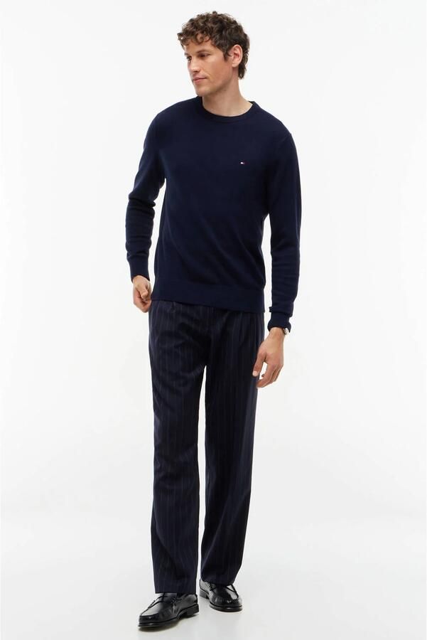 TOMMY HILFIGER Heren Truien & Vesten Pima Org Ctn Cashmere Crew Neck Donkerblauw - Foto 4
