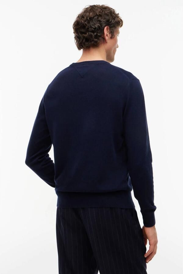 TOMMY HILFIGER Heren Truien & Vesten Pima Org Ctn Cashmere Crew Neck Donkerblauw - Foto 5