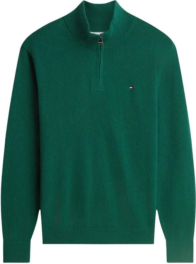 Tommy Hilfiger gebreide trui met kasjmier groen