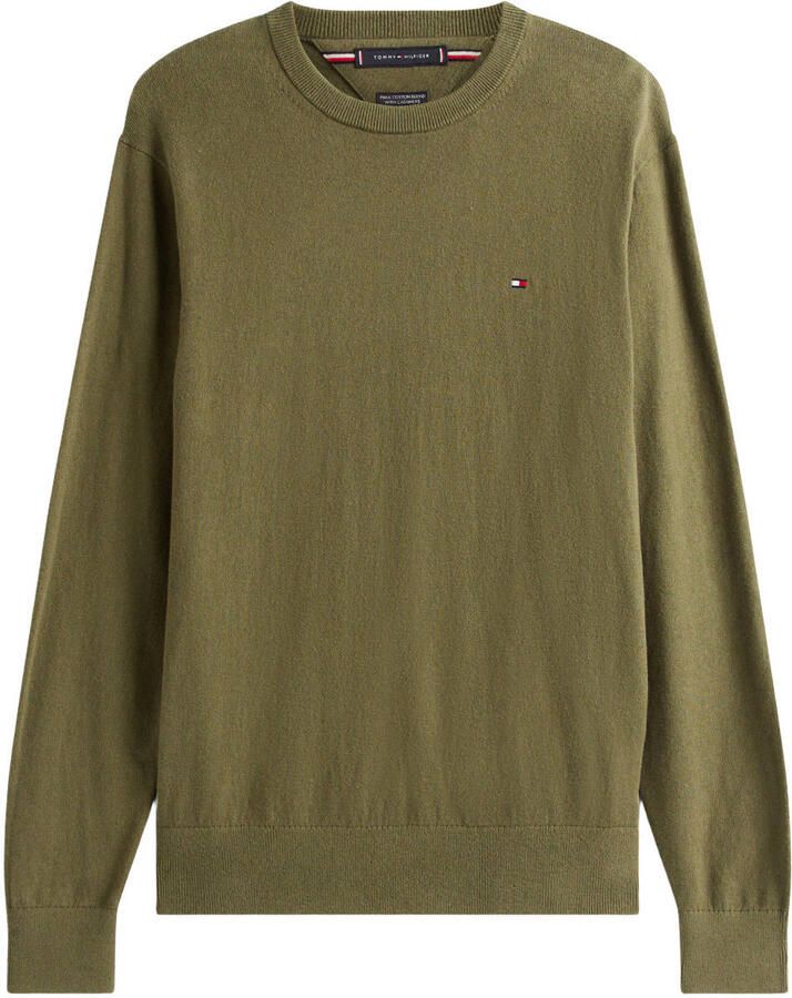 Tommy Hilfiger gebreide trui met kasjmier huntsman green