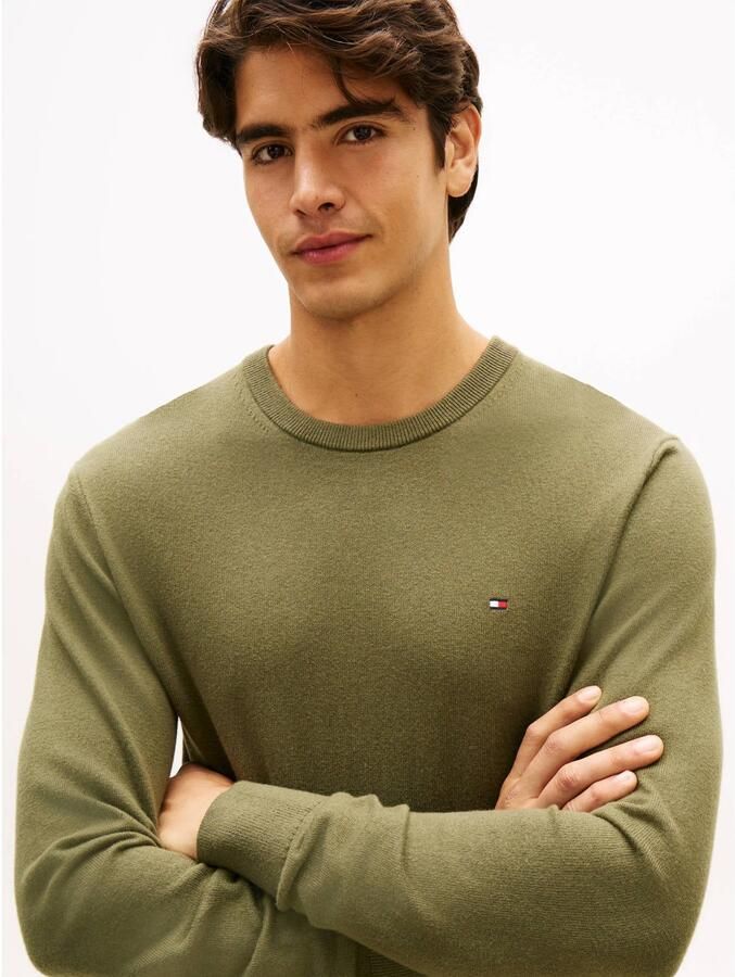 Tommy Hilfiger gebreide trui met kasjmier huntsman green - Foto 2