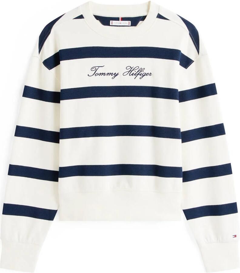 Tommy Hilfiger Sweatshirt SCRIPT REG PIQUE SWTSHRT met script-logo-opschrift