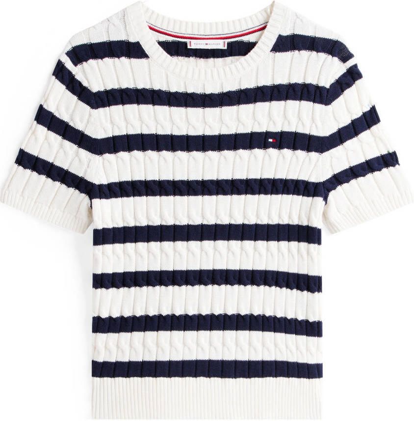 Tommy Hilfiger Trui met korte mouwen CO CABLE MID GG S S C-NK SWT - Foto 2