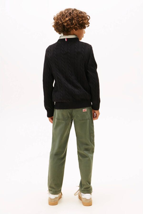 Tommy Hilfiger Teens Regular fit gebreide pullover van zuiver katoen