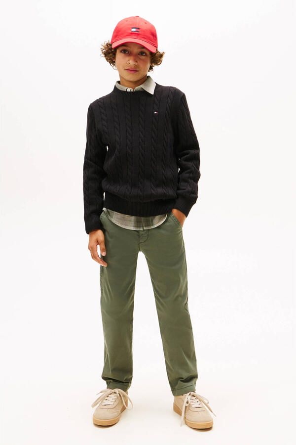 Tommy Hilfiger Teens Regular fit gebreide pullover van zuiver katoen - Foto 2