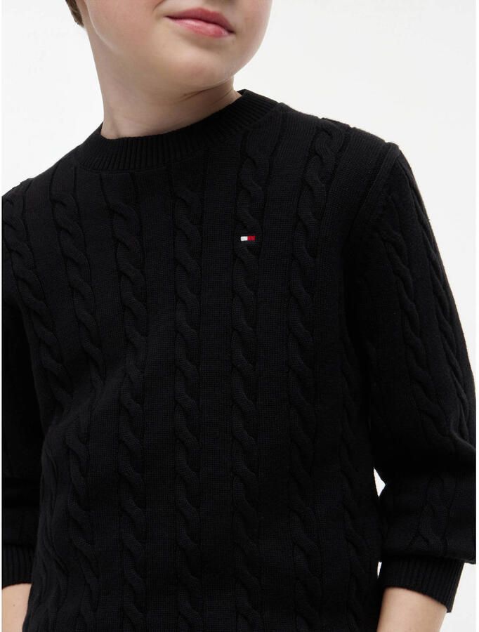Tommy Hilfiger Teens Regular fit gebreide pullover van zuiver katoen - Foto 4
