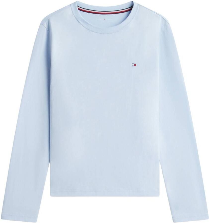 Tommy Hilfiger geruite pyjama lichtblauw donkerblauw Jongens Katoen Ronde hals