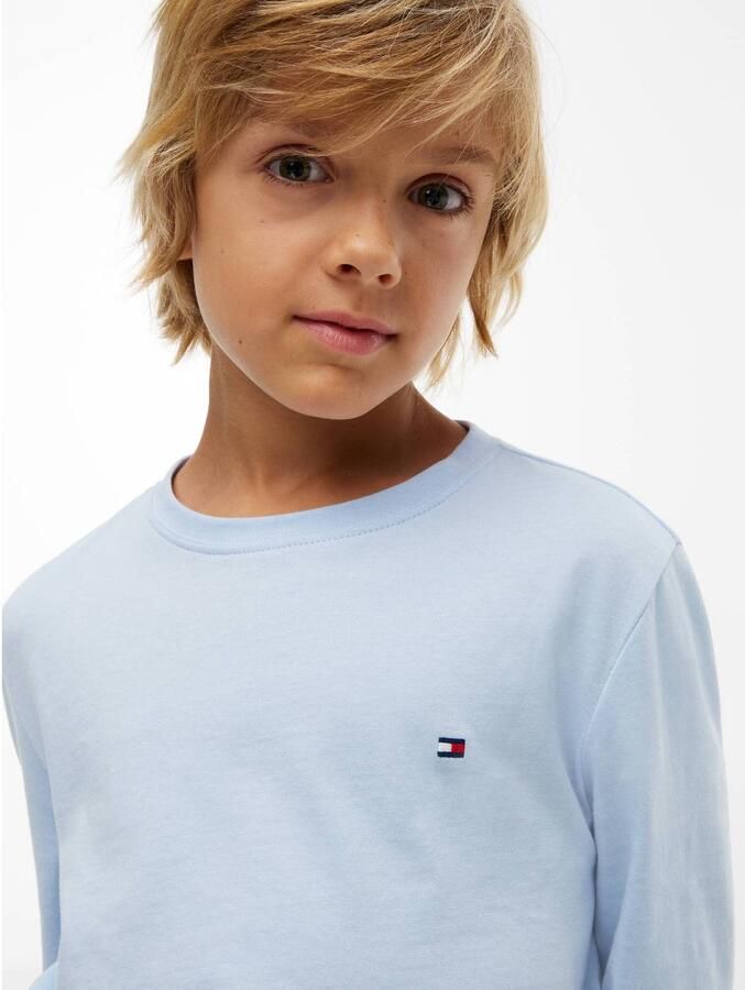 Tommy Hilfiger geruite pyjama lichtblauw donkerblauw Jongens Katoen Ronde hals - Foto 2