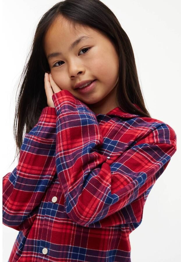 Tommy Hilfiger geruite pyjama rood blauw Katoen Klassieke kraag - Foto 2