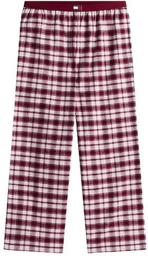 Tommy Hilfiger geruite pyjama roze donkerrood Meisjes Katoen Ronde hals - Foto 3