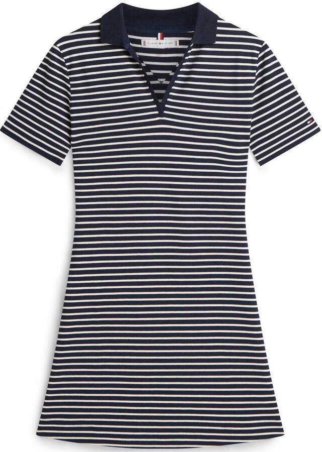 Tommy Hilfiger gestreepte A-lijn jurk donkerblauw