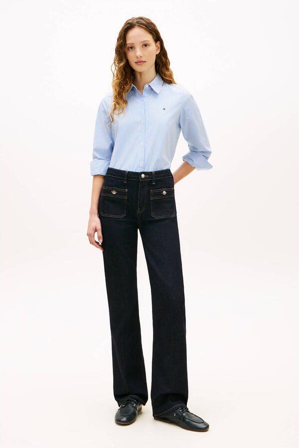 TOMMY HILFIGER Dames Blouses Ess Poplin Regular Shirt Lichtblauw - Foto 7
