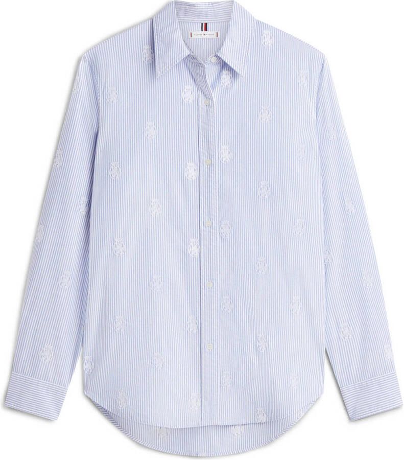 TOMMY HILFIGER Dames Blouses Oxford Aop Relaxed Shirt Lichtblauw - Foto 5